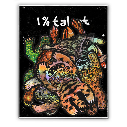 Flat Animals Holographic Stickers Pack