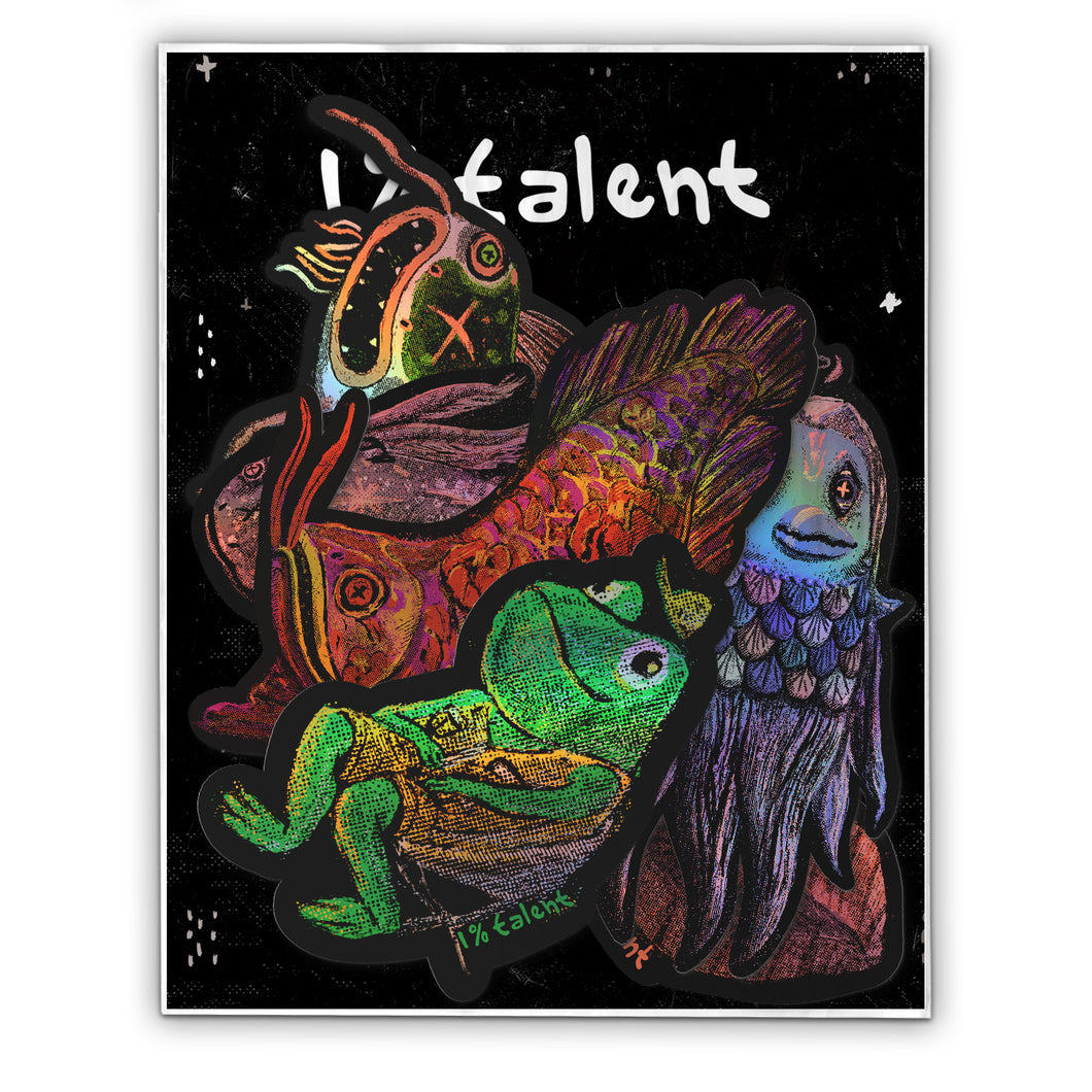 Moist Critters Holographic Stickers Pack