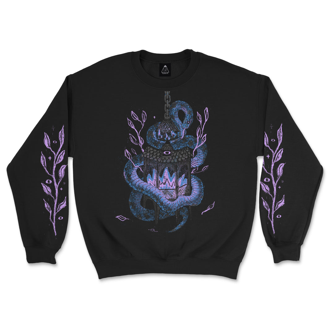 Snake with Lantern Crew Neck Sweatshirt