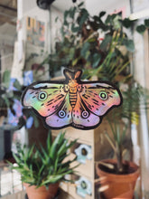 Holographic Pink Moth Sticker