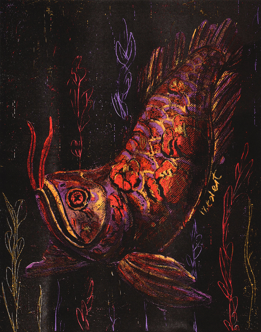 Arowana 11 x 14 RISO Print