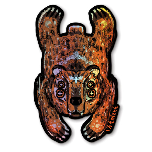 Holographic Flat Bear Sticker