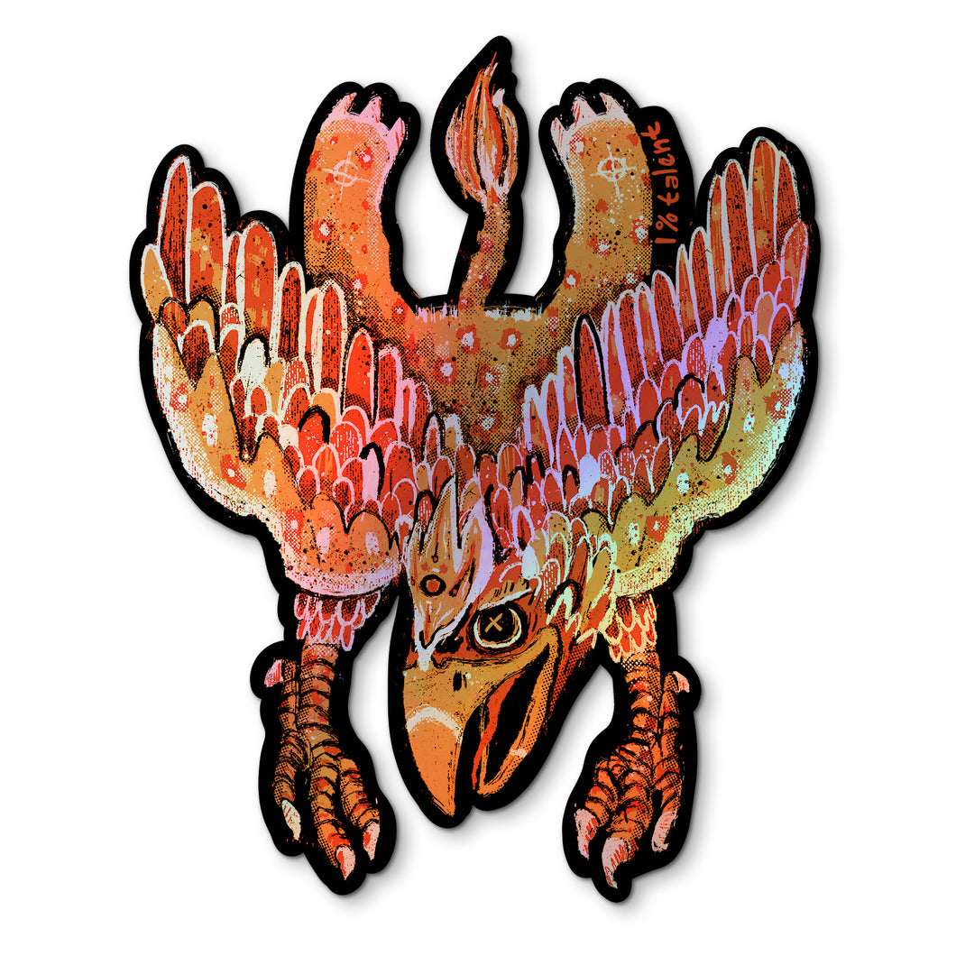 Holographic Flat Griffin Sticker