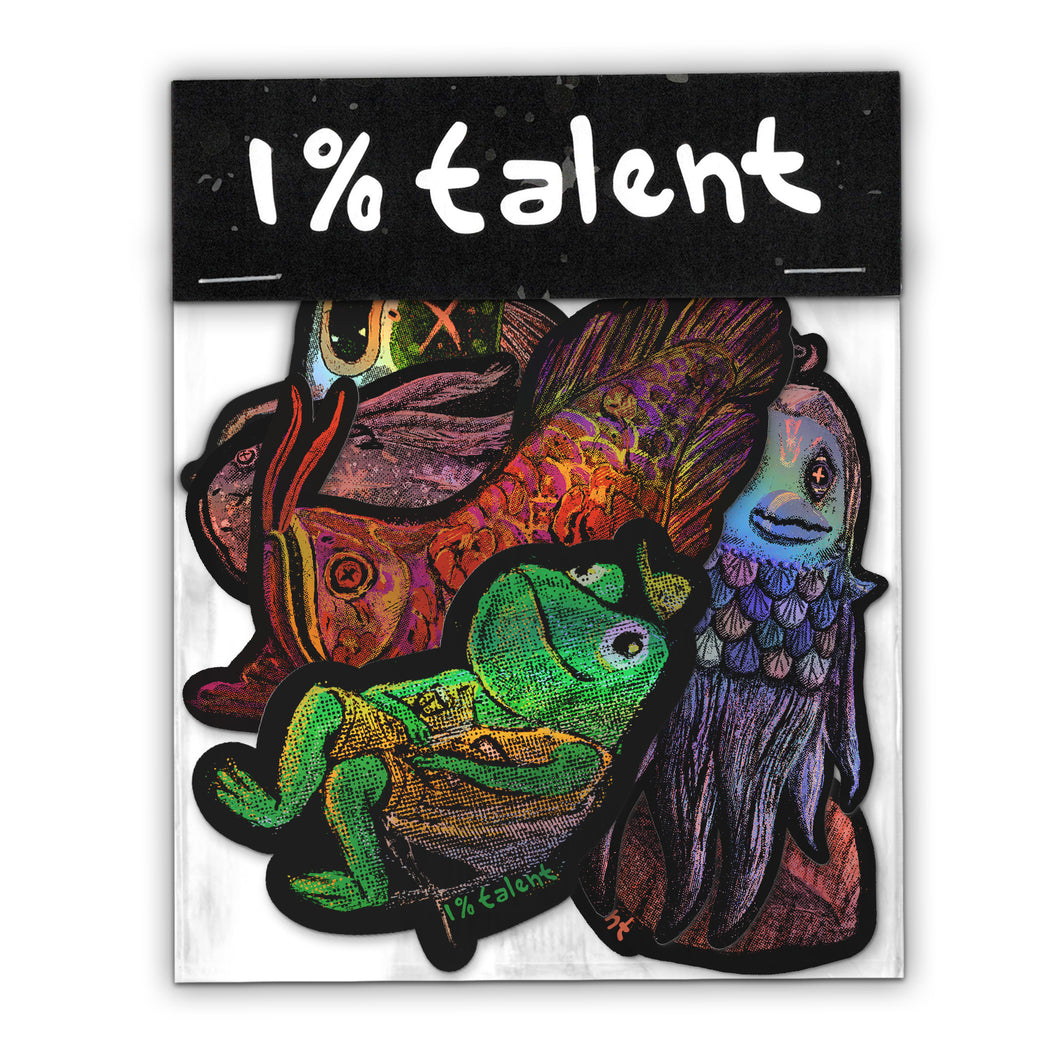 Moist Critters Holographic Stickers Pack