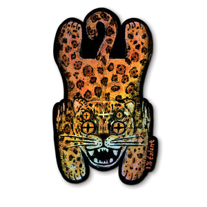 Holographic Flat Leopard Sticker