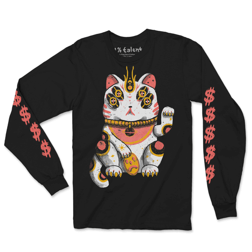 Lucky Space Cat Longsleeve Tee