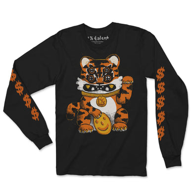 Lucky Tiger Cat Longsleeve Tee