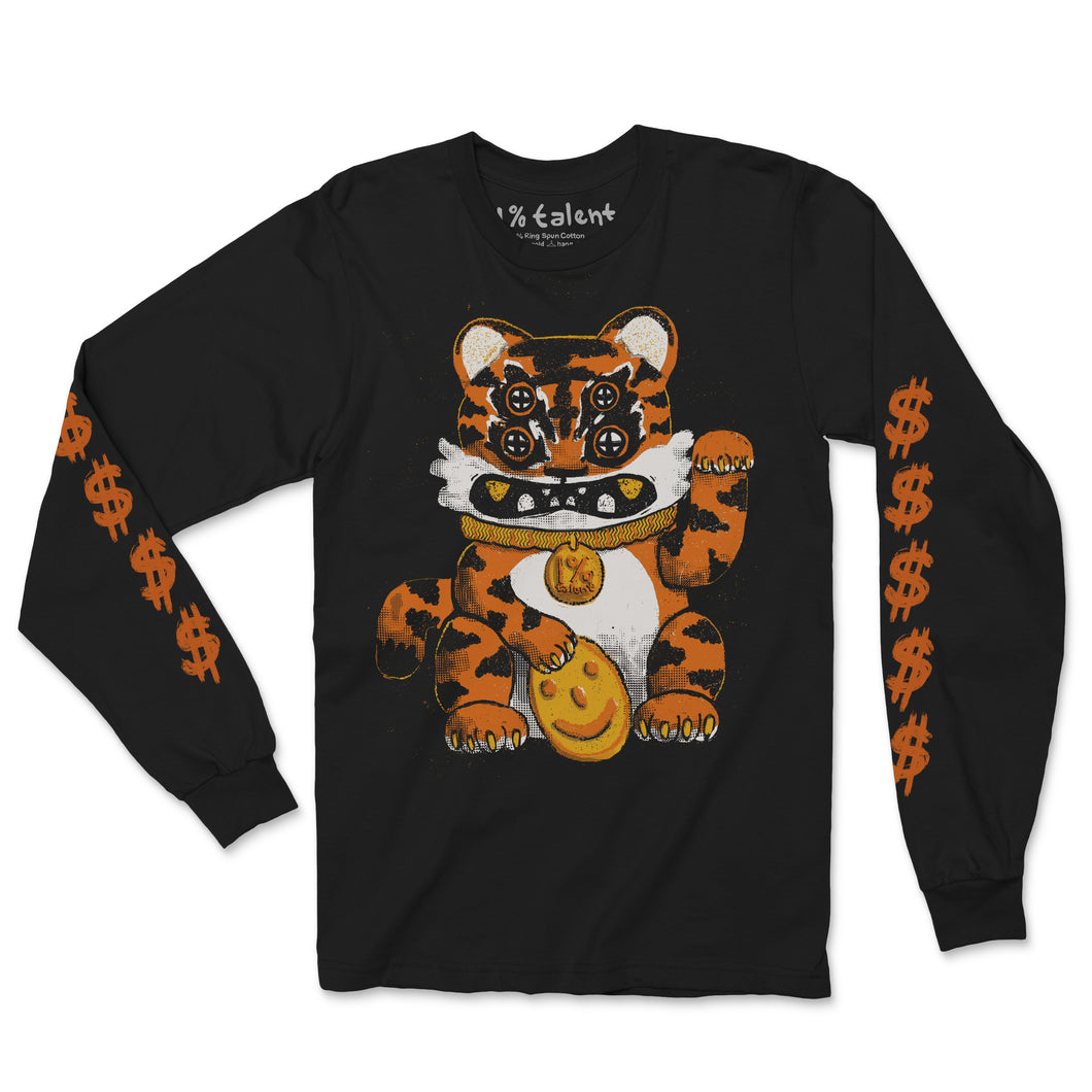 Lucky Tiger Cat Longsleeve Tee