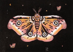Pink Moth RISO Print