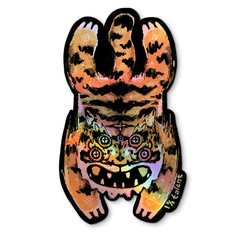 Holographic Flat Tiger Sticker